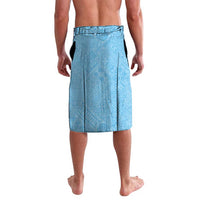 Custom Fiji Tapa Rugby Lavalava Flying Fijian Blue And White Version