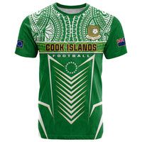 Custom Cook Islands Football T Shirt Go Kuki Airani Polynesian Sporty Style LT14 Green - Polynesian Pride