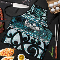 Kia Ora New Zealand Apron Aotearoa Proud Maori Paua Shell Silver Fern - Polynesian Pride