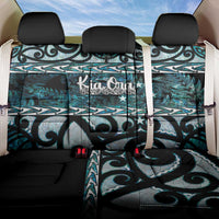 Kia Ora New Zealand Back Car Seat Cover Aotearoa Proud Maori Paua Shell Silver Fern - Polynesian Pride