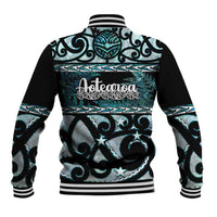 Kia Ora New Zealand Baseball Jacket Aotearoa Proud Maori Paua Shell Silver Fern - Polynesian Pride