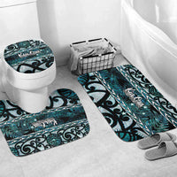 Kia Ora New Zealand Bathroom Set Aotearoa Proud Maori Paua Shell Silver Fern - Polynesian Pride