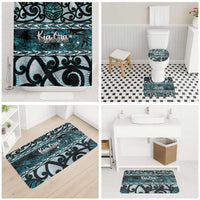 Kia Ora New Zealand Bathroom Set Aotearoa Proud Maori Paua Shell Silver Fern - Polynesian Pride