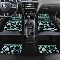 Kia Ora New Zealand Car Mats Aotearoa Proud Maori Paua Shell Silver Fern - Polynesian Pride