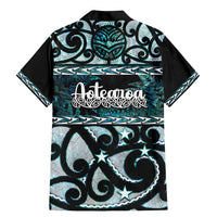 Kia Ora New Zealand Family Matching Mermaid Dress and Hawaiian Shirt Aotearoa Proud Maori Paua Shell Silver Fern - Polynesian Pride