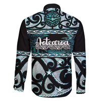 Kia Ora New Zealand Family Matching Summer Maxi Dress and Hawaiian Shirt Aotearoa Proud Maori Paua Shell Silver Fern - Polynesian Pride