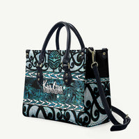 Kia Ora New Zealand Leather Bag Aotearoa Proud Maori Paua Shell Silver Fern - Polynesian Pride