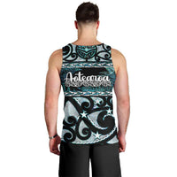 Kia Ora New Zealand Men Tank Top Aotearoa Proud Maori Paua Shell Silver Fern - Polynesian Pride