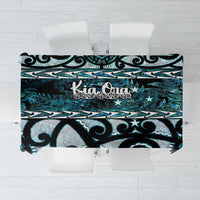 Kia Ora New Zealand Tablecloth Aotearoa Proud Maori Paua Shell Silver Fern - Polynesian Pride