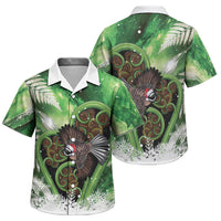 Piwakawaka New Zealand Christmas In July Family Matching Summer Maxi Dress and Hawaiian Shirt NZ Aroha Koru Fern Marble Vibes LT14 Son's Shirt Green - Polynesian Pride