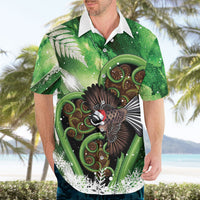 Piwakawaka New Zealand Christmas In July Hawaiian Shirt NZ Aroha Koru Fern Marble Vibes LT14 - Polynesian Pride