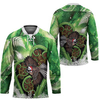 Piwakawaka New Zealand Christmas In July Hockey Jersey NZ Aroha Koru Fern Marble Vibes LT14 - Polynesian Pride