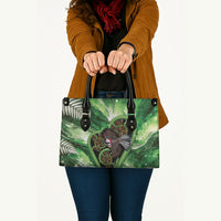 Piwakawaka New Zealand Christmas In July Leather Bag NZ Aroha Koru Fern Marble Vibes LT14 - Polynesian Pride