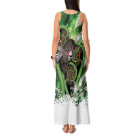 Piwakawaka New Zealand Christmas In July Tank Maxi Dress NZ Aroha Koru Fern Marble Vibes LT14 - Polynesian Pride