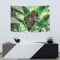 Piwakawaka New Zealand Christmas In July Tapestry NZ Aroha Koru Fern Marble Vibes LT14 - Polynesian Pride