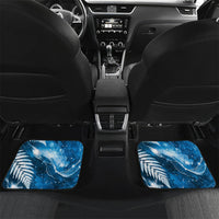 Tui Bird New Zealand Christmas In July Car Mats NZ Aroha Koru Fern Marble Vibes LT14 Set 2pcs - Back Blue - Polynesian Pride