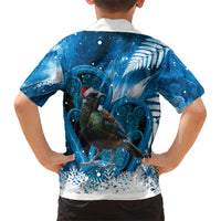 Tui Bird New Zealand Christmas In July Kid Hawaiian Shirt NZ Aroha Koru Fern Marble Vibes LT14 - Polynesian Pride