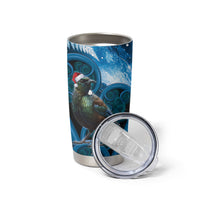Tui Bird New Zealand Christmas In July Tumbler Cup NZ Aroha Koru Fern Marble Vibes LT14 - Polynesian Pride