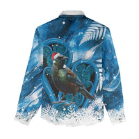 Tui Bird New Zealand Christmas In July Women Casual Shirt NZ Aroha Koru Fern Marble Vibes LT14 - Polynesian Pride