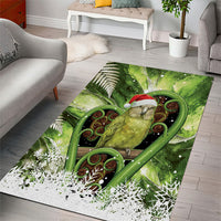 Kakapo New Zealand Christmas In July Area Rug NZ Aroha Koru Fern Marble Vibes