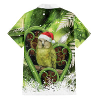 Kakapo New Zealand Christmas In July Family Matching Short Sleeve Bodycon Dress and Hawaiian Shirt NZ Aroha Koru Fern Marble Vibes LT14 - Polynesian Pride