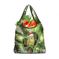 Kakapo New Zealand Christmas In July Grocery Bag NZ Aroha Koru Fern Marble Vibes LT14 1-pack One Size Green - Polynesian Pride