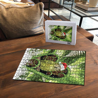 Kakapo New Zealand Christmas In July Puzzle NZ Aroha Koru Fern Marble Vibes
