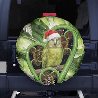 Kakapo New Zealand Christmas In July Spare Tire Cover NZ Aroha Koru Fern Marble Vibes LT14 No hole Green - Polynesian Pride