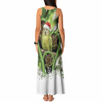 Kakapo New Zealand Christmas In July Tank Maxi Dress NZ Aroha Koru Fern Marble Vibes LT14 - Polynesian Pride