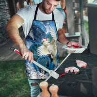 Sulphur-crested Cockatoo New Zealand Christmas In July Apron NZ Aroha Koru Fern Marble Vibes LT14 - Polynesian Pride