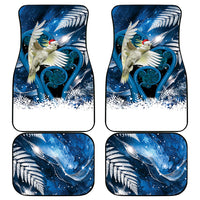 Sulphur-crested Cockatoo New Zealand Christmas In July Car Mats NZ Aroha Koru Fern Marble Vibes LT14 - Polynesian Pride
