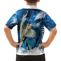 Sulphur-crested Cockatoo New Zealand Christmas In July Hawaiian Shirt NZ Aroha Koru Fern Marble Vibes LT14 - Polynesian Pride