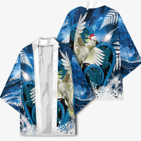 Sulphur-crested Cockatoo New Zealand Christmas In July Kimono NZ Aroha Koru Fern Marble Vibes LT14 - Polynesian Pride