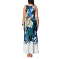 Sulphur-crested Cockatoo New Zealand Christmas In July Tank Maxi Dress NZ Aroha Koru Fern Marble Vibes LT14 - Polynesian Pride