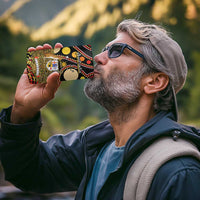 Vanuatu and Australia 4 in 1 Can Cooler Tumbler Vanuatuan Polynesian Mix Aussie Aboriginal Art