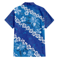 Vintage Blue Polynesia Family Matching Puletasi and Hawaiian Shirt Plumeria With Hibiscus Tropical Vibes LT14 - Polynesian Pride