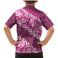 Vintage Pink Polynesia Family Matching Mermaid Dress and Hawaiian Shirt Plumeria With Hibiscus Tropical Vibes LT14 - Polynesian Pride