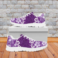 Vintage Purple Polynesia Sneakers Plumeria With Hibiscus Tropical Vibes