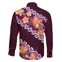 Pink Polynesia Family Matching Short Sleeve Bodycon Dress and Hawaiian Shirt Plumeria With Hibiscus Pattern Tropical Vibes LT14 - Polynesian Pride