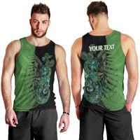 Personalised New Zealand Darts Men Tank Top Aotearoa Maori Fern Mix Manaia Tattoo LT14 - Polynesian Pride