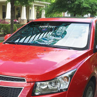 New Zealand Silver Fern Rugby Custom Auto Sun Shade Go All Black Turquoise Maori Paua Shell - Polynesian Pride