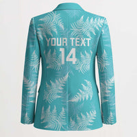 New Zealand Silver Fern Rugby Custom Blazer Go Aotearoa Champions Turquoise Version - Polynesian Pride