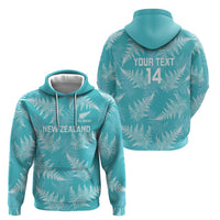 New Zealand Silver Fern Rugby Custom Hoodie Go Aotearoa Champions Turquoise Version - Polynesian Pride