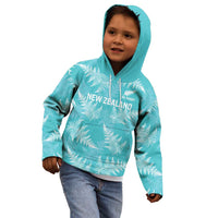 New Zealand Silver Fern Rugby Custom Kid Hoodie Go Aotearoa Champions Turquoise Version - Polynesian Pride