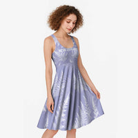 New Zealand Silver Fern Rugby Custom Midi Dress Go Aotearoa Champions Purple Version - Polynesian Pride