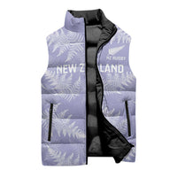 New Zealand Silver Fern Rugby Custom Sleeveless Puffer Jacket Go Aotearoa Champions Purple Version - Polynesian Pride