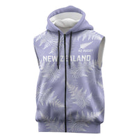 New Zealand Silver Fern Rugby Custom Sleeveless Zip Hoodie Go Aotearoa Champions Purple Version LT14 Purple - Polynesian Pride