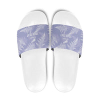 New Zealand Silver Fern Rugby Custom Slide Sandals Go Aotearoa Champions Purple Version - Polynesian Pride