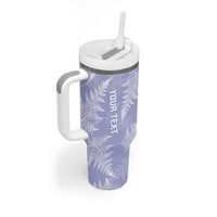 New Zealand Silver Fern Rugby Custom Tumbler With Handle Go Aotearoa Champions Purple Version - Polynesian Pride