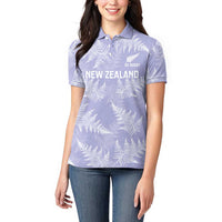 New Zealand Silver Fern Rugby Custom Women Polo Shirt Go Aotearoa Champions Purple Version LT14 - Polynesian Pride